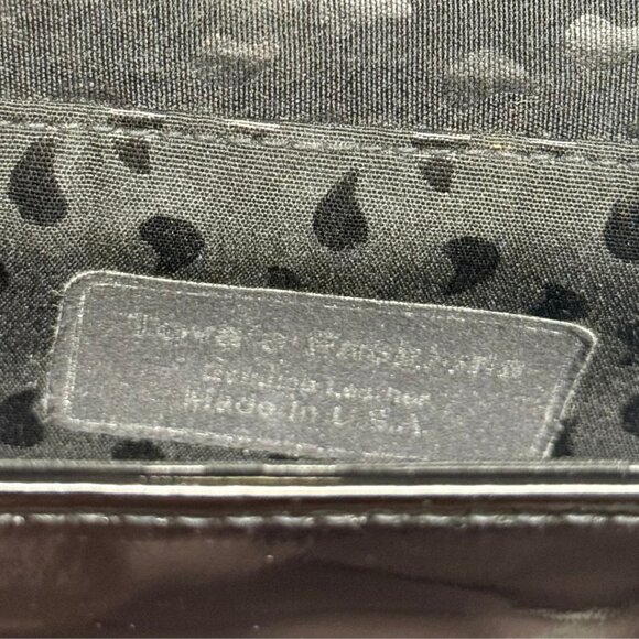 Vintage Black & White Half-Moon Shoulder Bag – Leather Croc Emboss - Made in USA - Picture 15 of 15